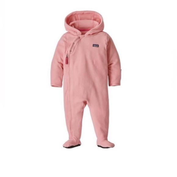 NWT Patagonia Pink Fleece Baby Bunting Size 6-12 months - Picture 1 of 7